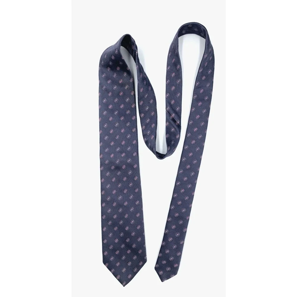 Thomas Pink Men's 100% Silk Tie Woven Polka Dot Design Made in‎ Morroco 59